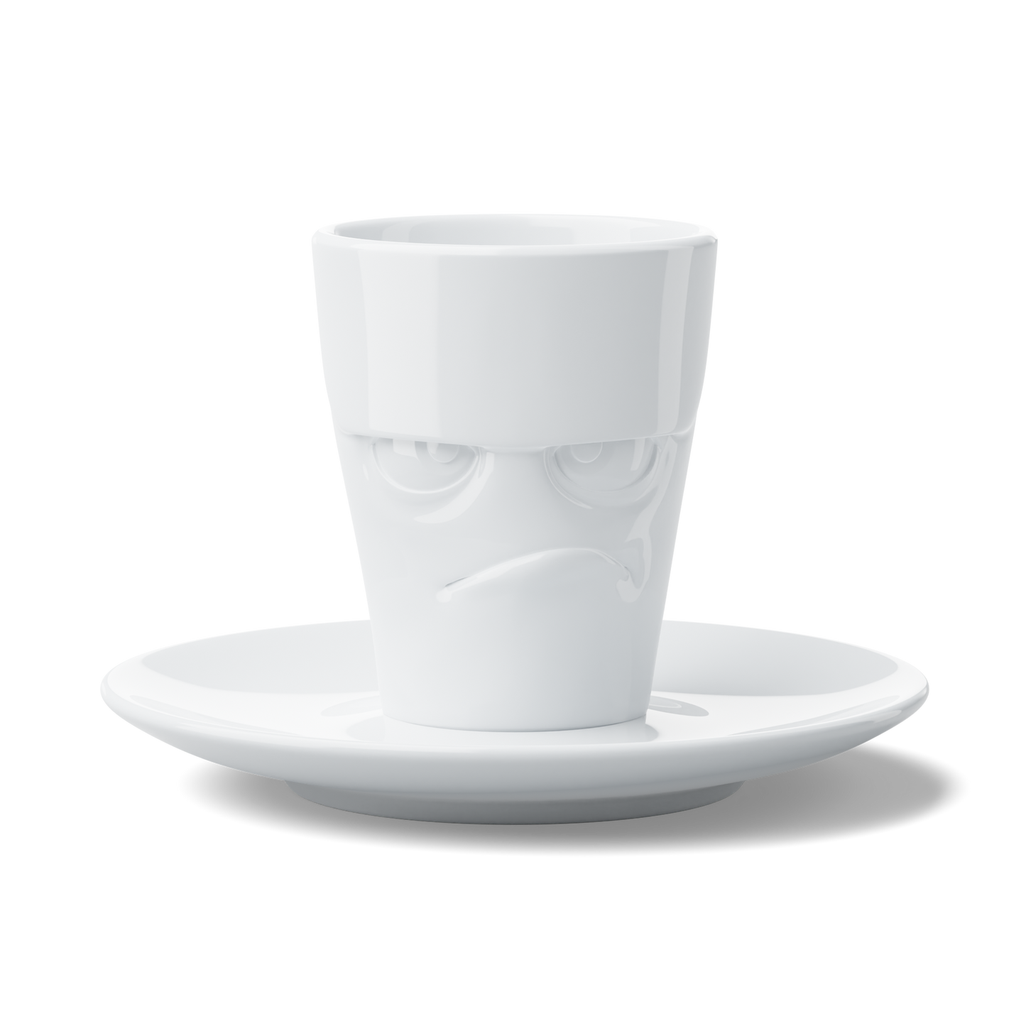 Espresso Mug with saucer and handle 80ml- Grumpy