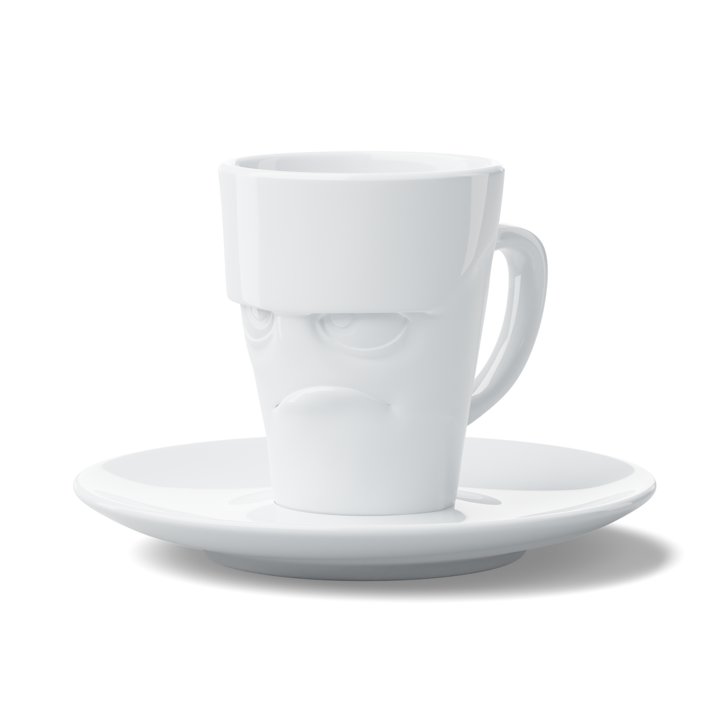 Espresso Mug with saucer and handle 80ml- Grumpy