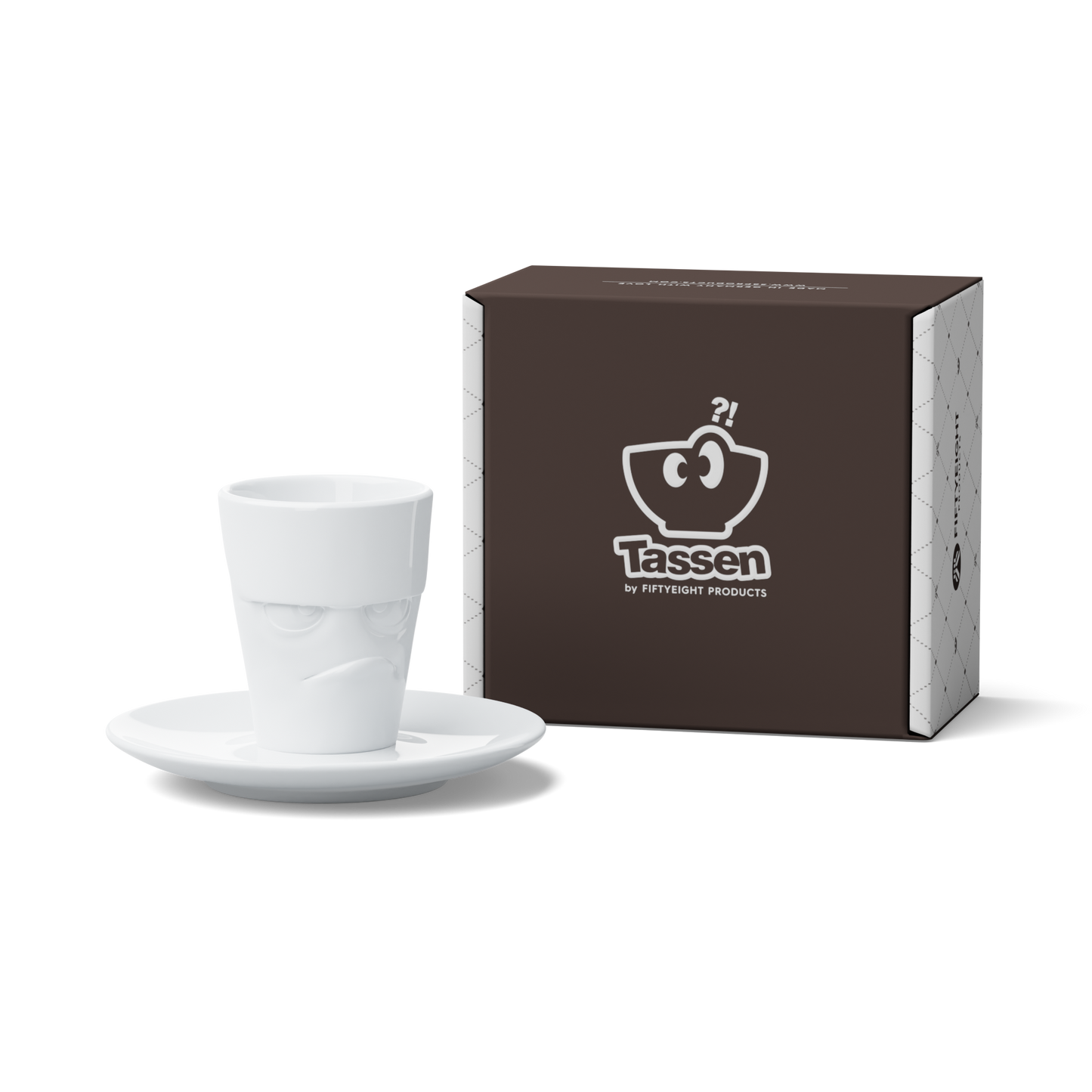 Espresso Mug with saucer and handle 80ml- Grumpy