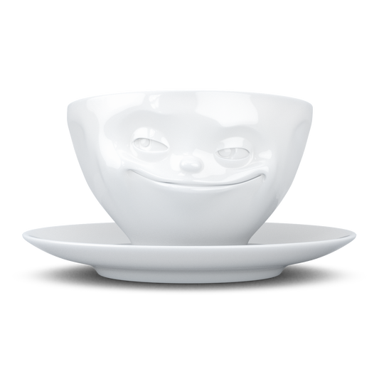 Tea cup with saucer 200ml - Grinning