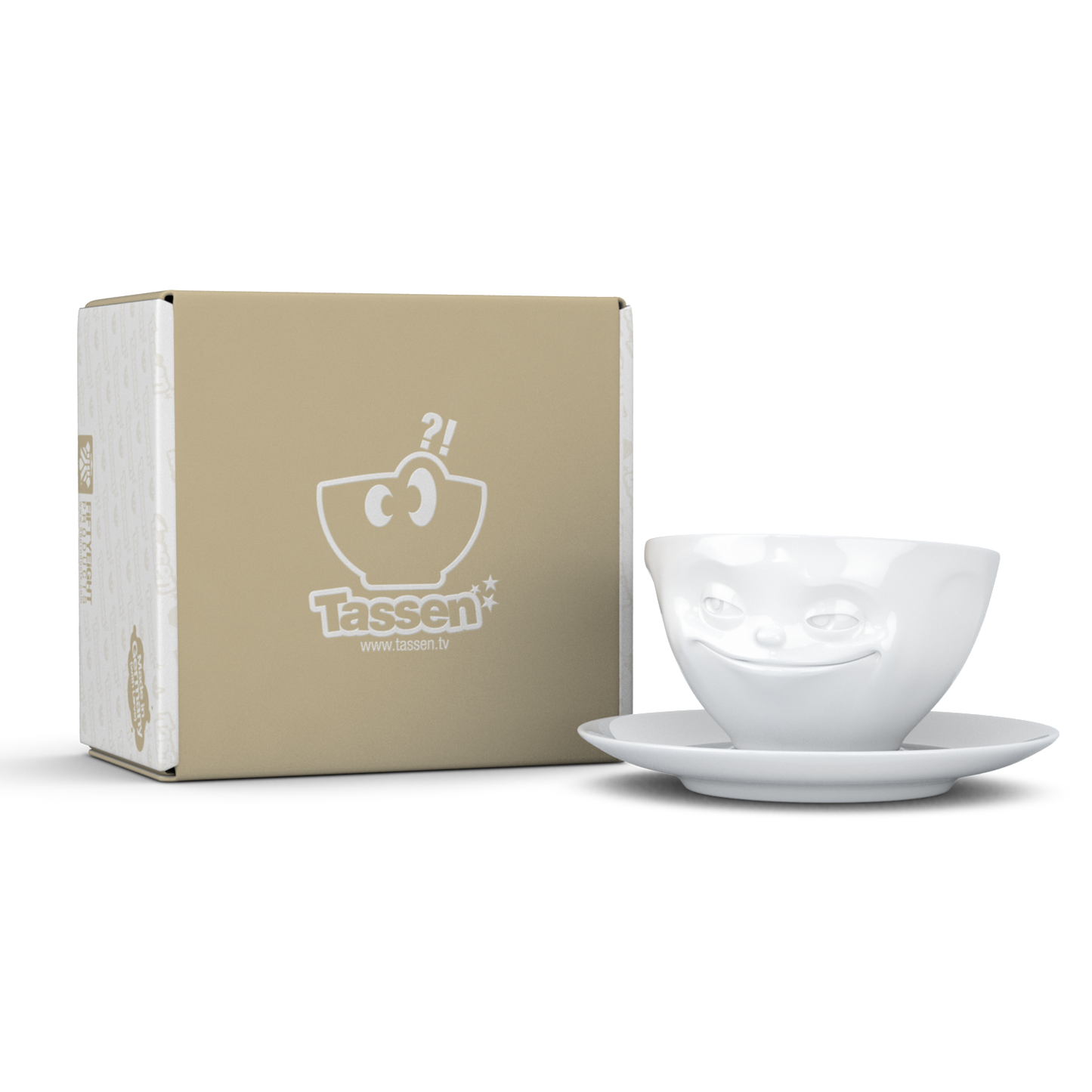 Tea cup with saucer 200ml - Grinning