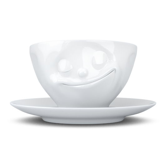 Tea cup with saucer 200ml - Happy