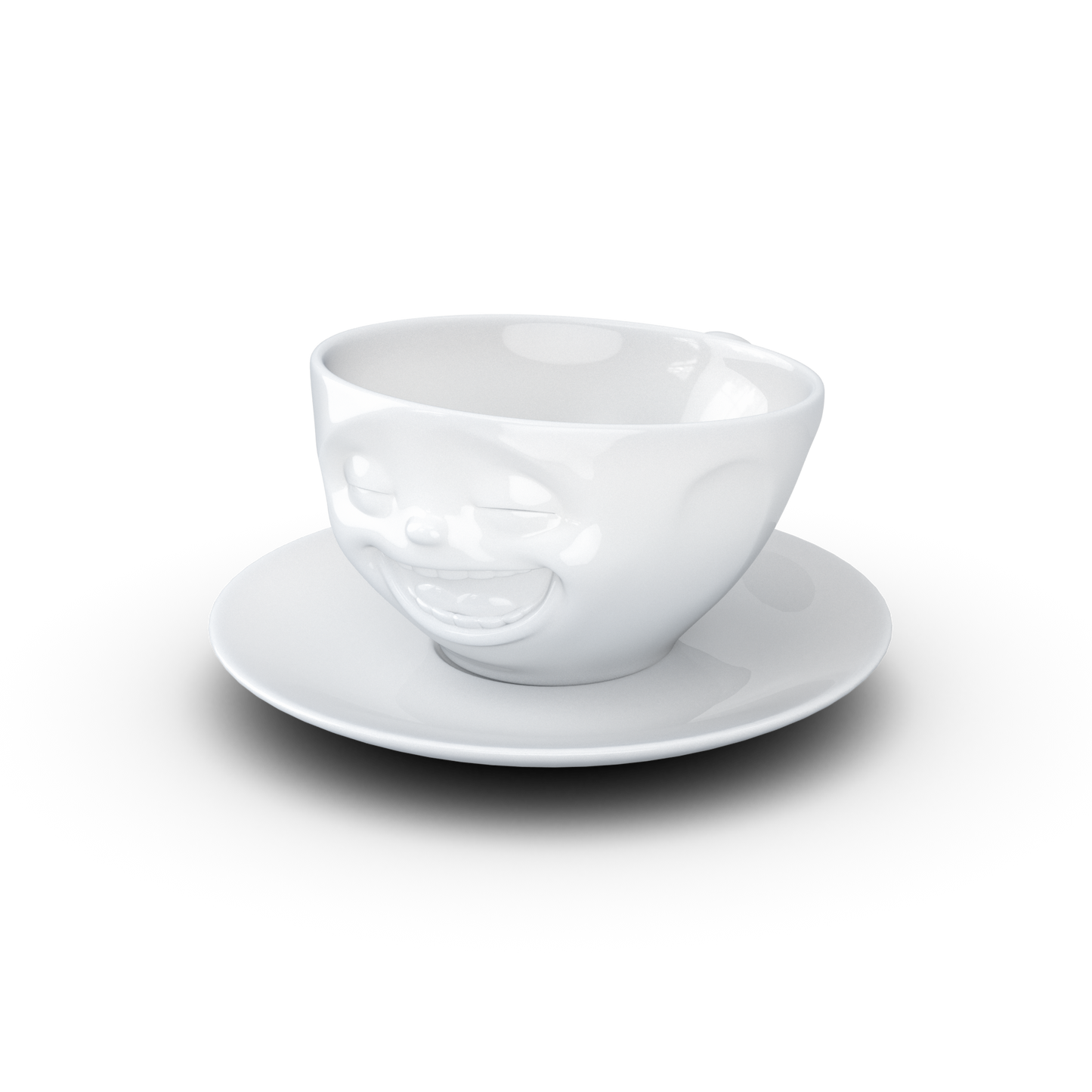 Tea cup with saucer 200ml - Laughing