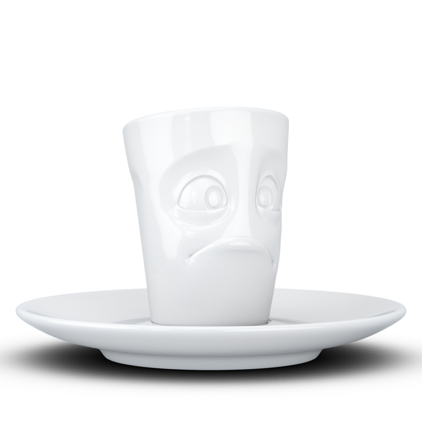 Espresso Mug with saucer and handle 80ml - Baffled