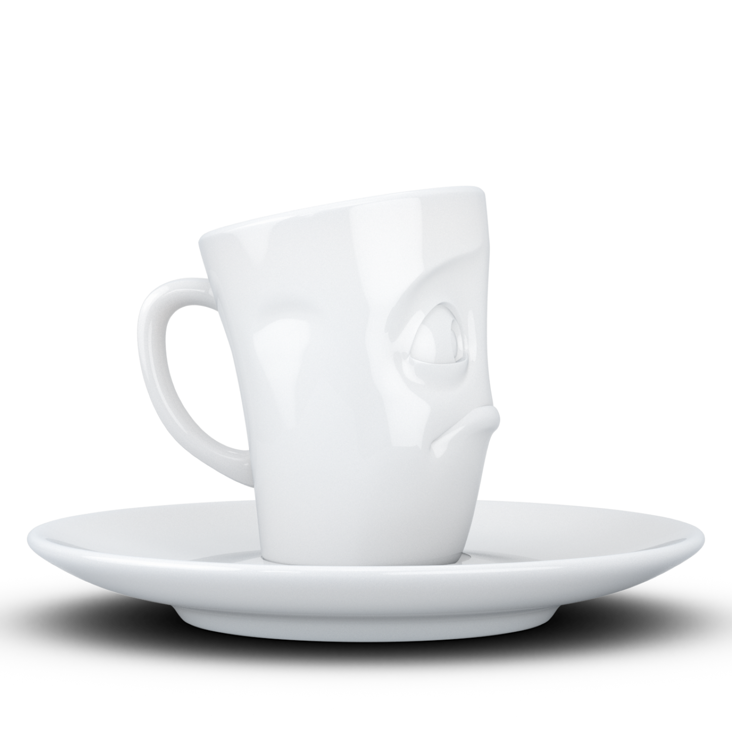 Espresso Mug with saucer and handle 80ml - Baffled