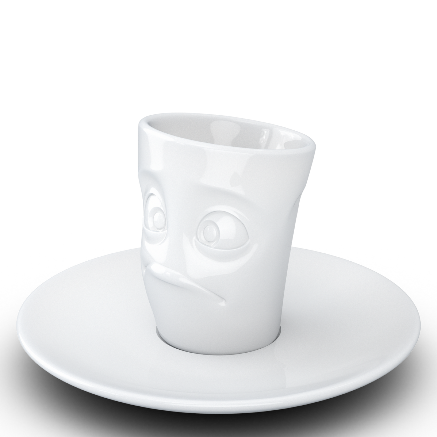 Espresso Mug with saucer and handle 80ml - Baffled