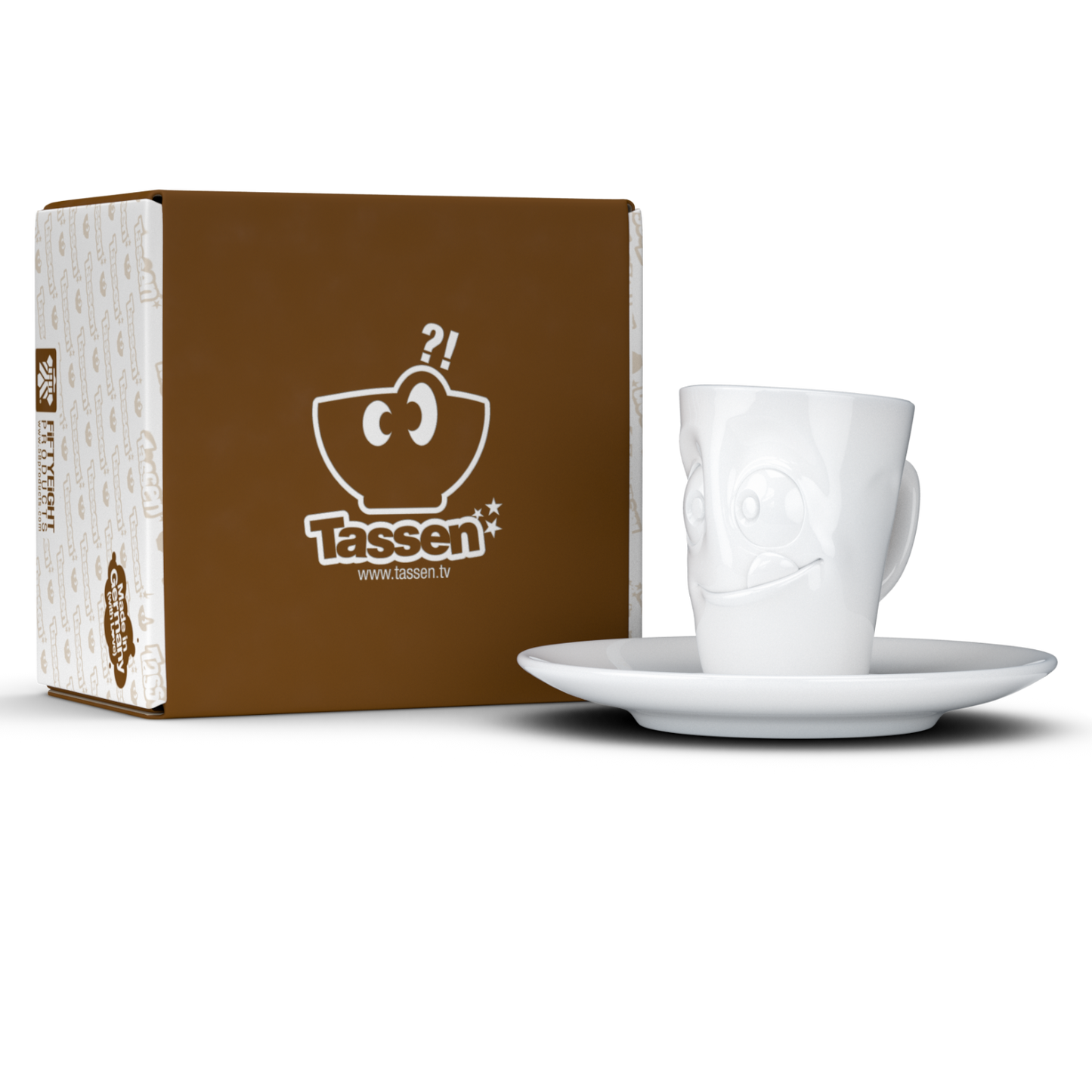 Espresso Mug with saucer and handle 80ml - Tasty