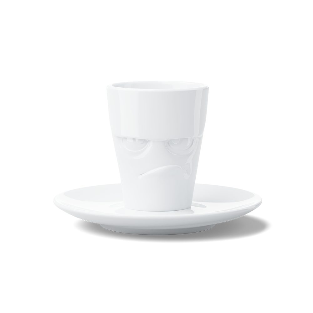 Espresso Mug with saucer and handle 80ml- Grumpy